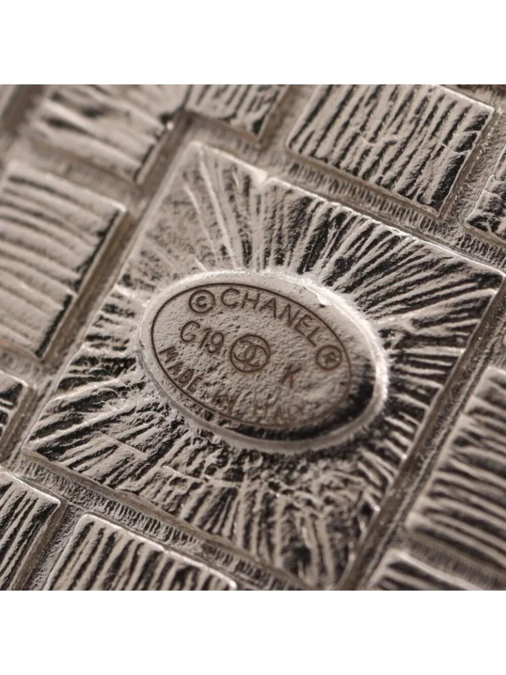 Chanel Brooch CC Logo Square Brooches
